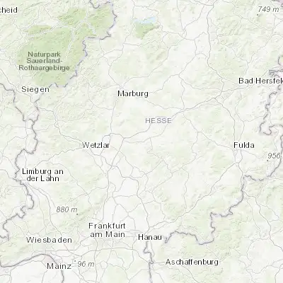 Map showing location of Grünberg (50.594030, 8.958660)