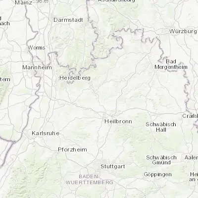 Map showing location of Gundelsheim (49.283300, 9.160370)
