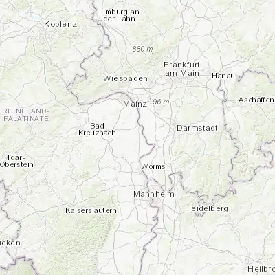 Map showing location of Guntersblum (49.797500, 8.345560)