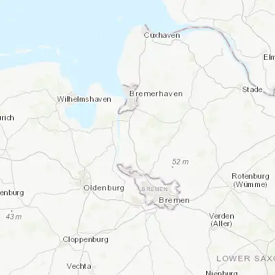 Map showing location of Hagen im Bremischen (53.357070, 8.643410)