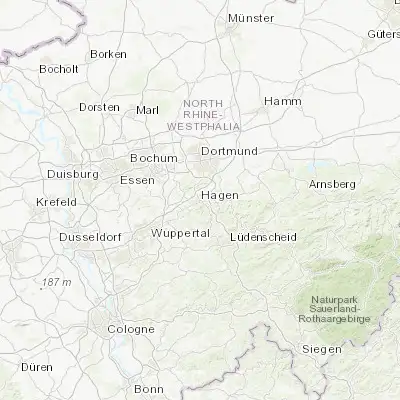 Map showing location of Hagen (51.360810, 7.471680)