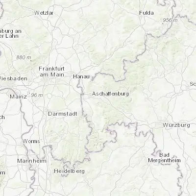Map showing location of Haibach (49.964440, 9.207220)