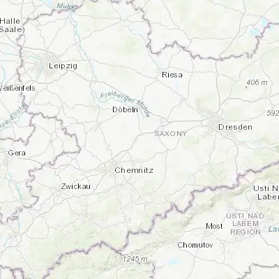 Map showing location of Hainichen (50.970440, 13.122870)