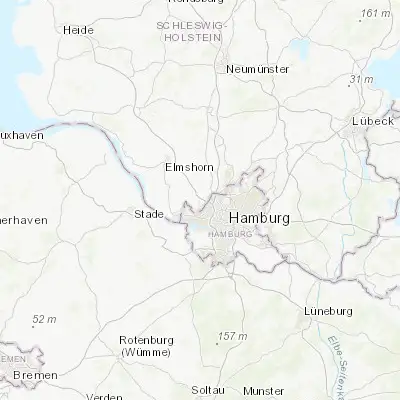 Map showing location of Halstenbek (53.633330, 9.850000)