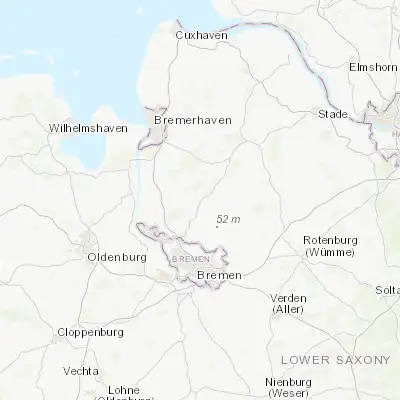 Map showing location of Hambergen (53.308260, 8.825200)