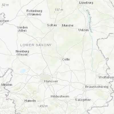Map showing location of Hambühren (52.633330, 9.983330)