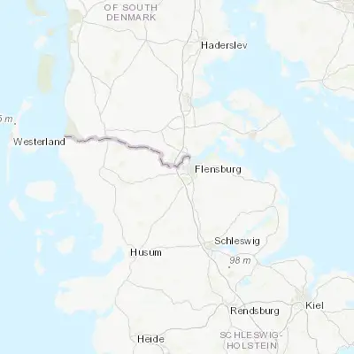 Map showing location of Handewitt (54.766670, 9.333330)