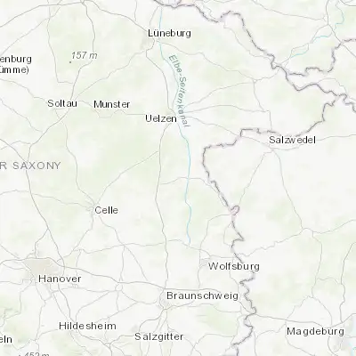 Map showing location of Hankensbüttel (52.733330, 10.600000)