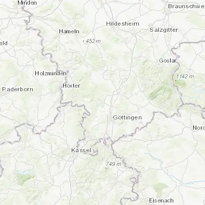 Map showing location of Hardegsen (51.652270, 9.830500)