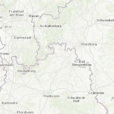 Map showing location of Hardheim (49.611940, 9.471940)