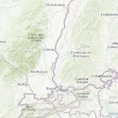 Map showing location of Hartheim (47.933330, 7.633330)