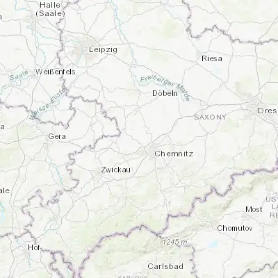 Map showing location of Hartmannsdorf (50.886350, 12.799040)