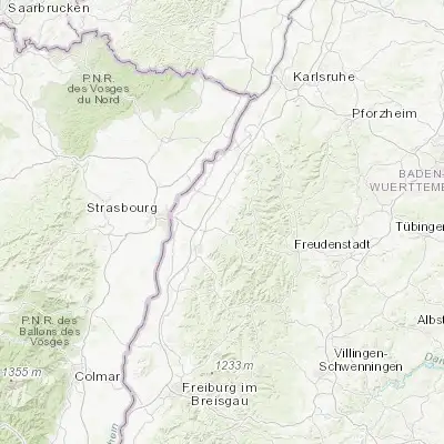 Map showing location of Haslach (48.565310, 8.056580)