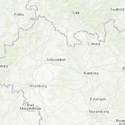 Map showing location of Haßfurt (50.035210, 10.515600)