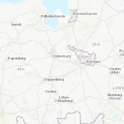 Map showing location of Hatten (53.050000, 8.383330)