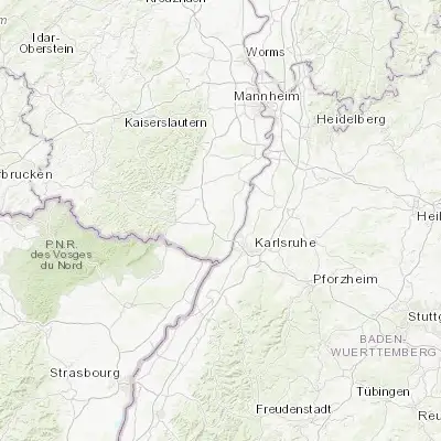 Map showing location of Hatzenbühl (49.111110, 8.245280)