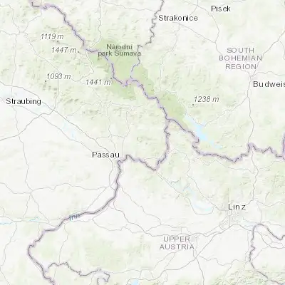 Map showing location of Hauzenberg (48.649570, 13.626450)