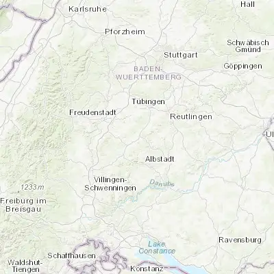 Map showing location of Hechingen (48.351490, 8.963170)