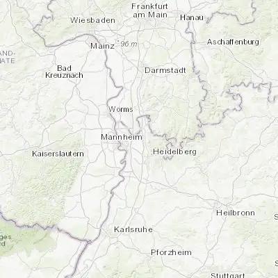 Map showing location of Heddesheim (49.505560, 8.603610)