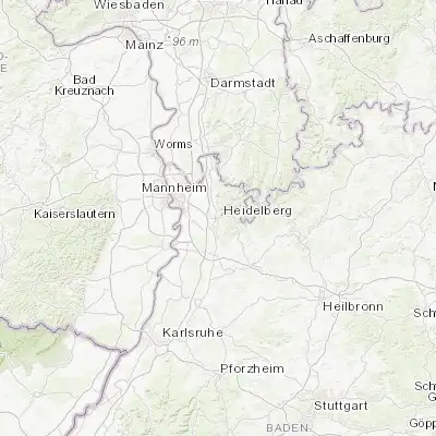 Map showing location of Heidelberg (49.407680, 8.690790)