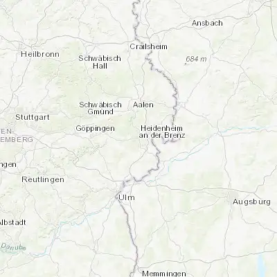 Map showing location of Heidenheim an der Brenz (48.677980, 10.151620)