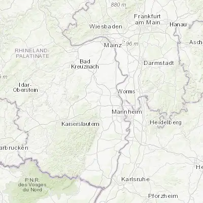 Map showing location of Heidesheim (49.582470, 8.195370)