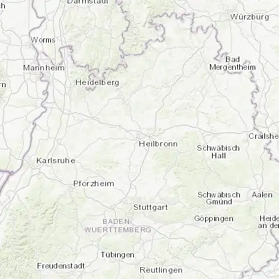 Map showing location of Heilbronn (49.139950, 9.220540)