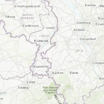 Map showing location of Heinsberg (51.063580, 6.099800)