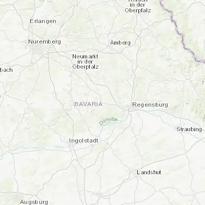 Map showing location of Hemau (49.053990, 11.781950)