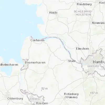 Map showing location of Hemmoor (53.687020, 9.154920)