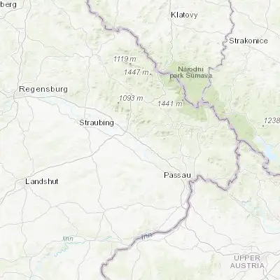 Map showing location of Hengersberg (48.772550, 13.054850)