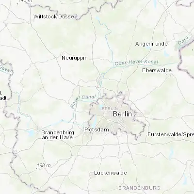 Map showing location of Hennigsdorf (52.635980, 13.204190)