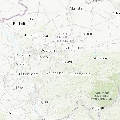 Map showing location of Herdecke (51.399990, 7.435840)