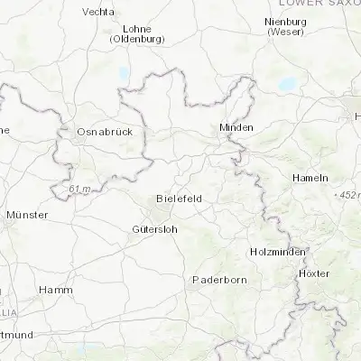 Map showing location of Herford (52.114570, 8.673430)