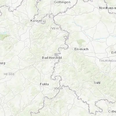 Map showing location of Heringen (50.887980, 10.007170)