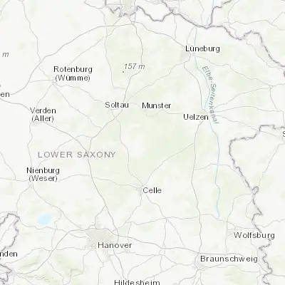 Map showing location of Hermannsburg (52.832540, 10.089570)