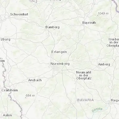 Map showing location of Heroldsberg (49.532470, 11.155510)