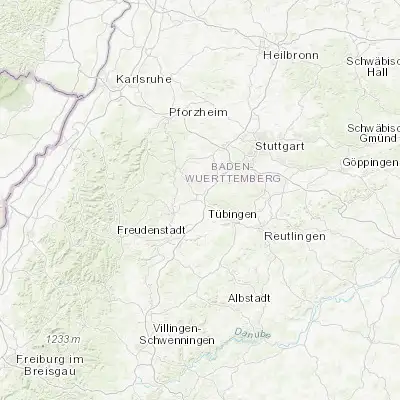 Map showing location of Herrenberg (48.595230, 8.866480)