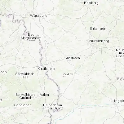 Map showing location of Herrieden (49.237790, 10.503500)
