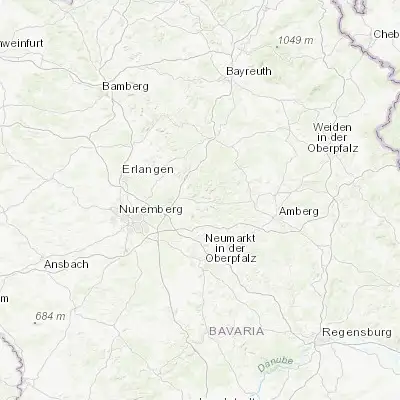 Map showing location of Hersbruck (49.510830, 11.431510)