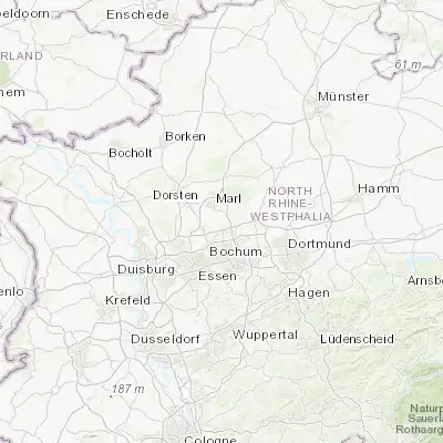Map showing location of Herten (51.596380, 7.143870)