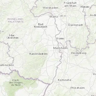 Map showing location of Herxheim am Berg (49.509170, 8.179170)