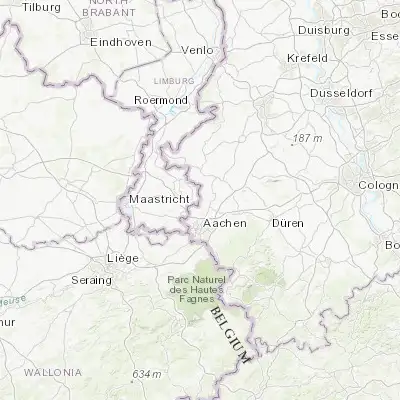 Map showing location of Herzogenrath (50.868740, 6.093170)