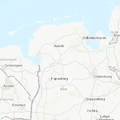 Map showing location of Hesel (53.300000, 7.600000)