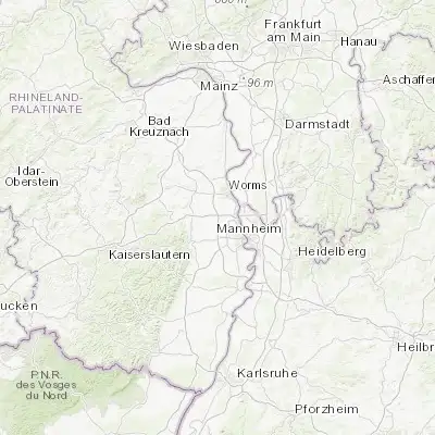 Map showing location of Heßheim (49.545830, 8.307780)