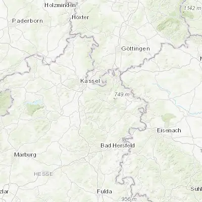 Map showing location of Hessisch Lichtenau (51.199540, 9.718570)