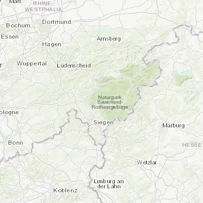 Map showing location of Hilchenbach (50.996870, 8.110620)