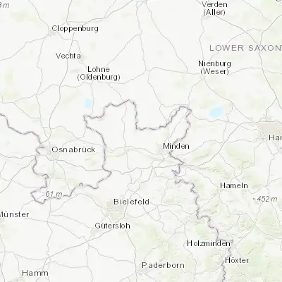 Map showing location of Hille (52.333330, 8.750000)