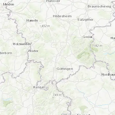 Map showing location of Hillerse (51.685580, 9.949730)