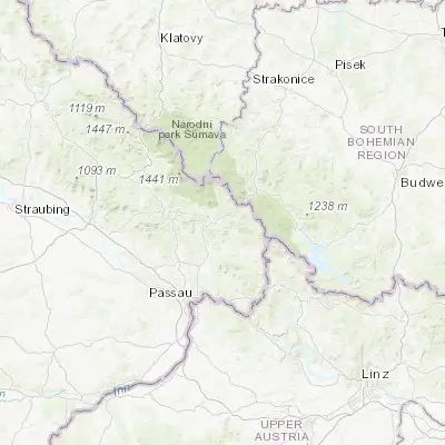 Map showing location of Hinterschmiding (48.823370, 13.603690)